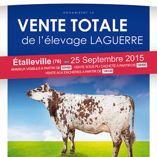Affiche de la vente totale de l'elevage Laguerre