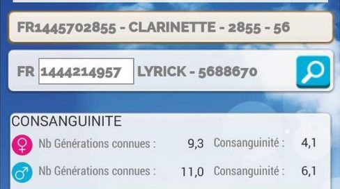 capture d'écran d'une simulation du plan d'accouplement et d'insémination