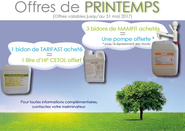 Affiche des offres de printemps : promotions sur le Tarifast et le Mamfit