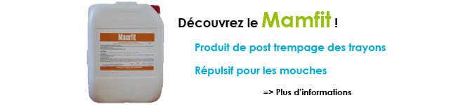 Bandeau promotionnel du Mamfit produit de post trempage des trayons