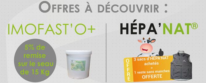 Bandeau présentant les offres sur l'Imofast'O+ et l'Hépa'Nat