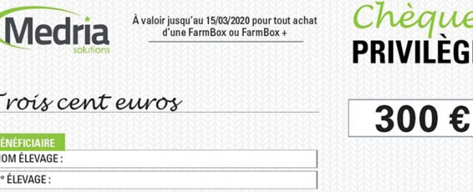 Le chèque de 300€ de Medria Solutions