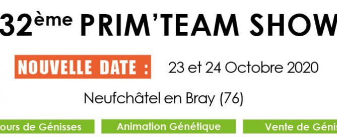 Bandeau du flyer du Prim'Team Show 2020